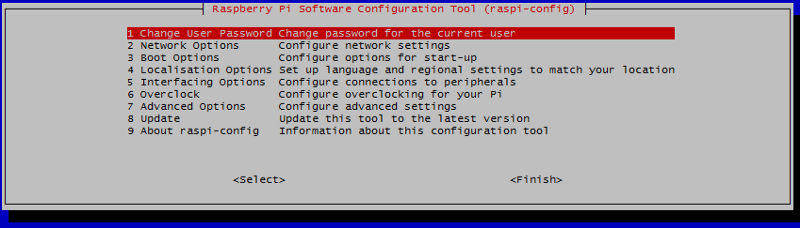 Raspi config