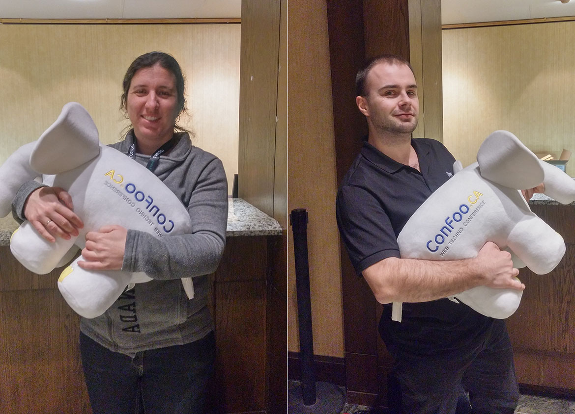 us with ConFoo plush mascot us with ConFoo plush mascot