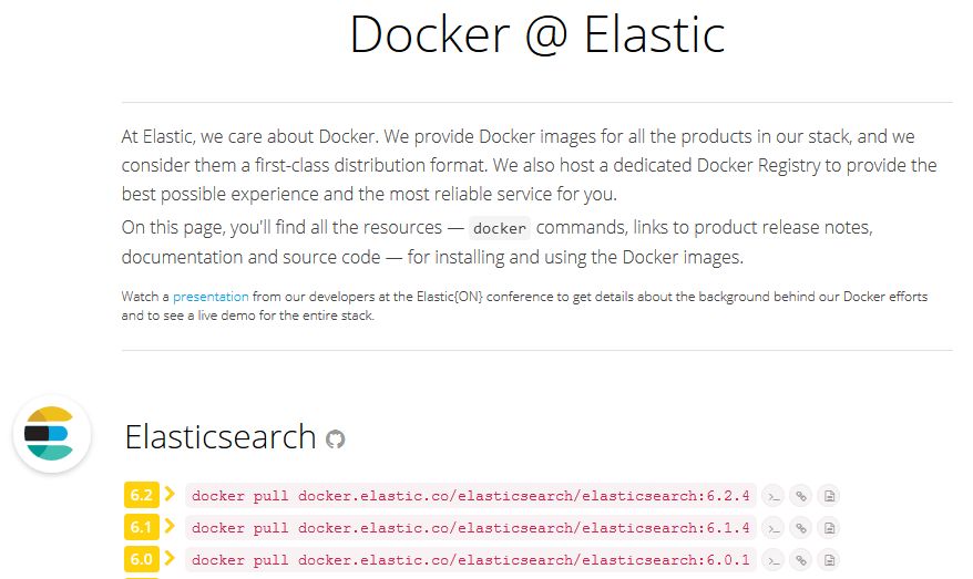 Docker Elastic site