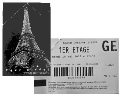 Eiffel ticket Eiffel ticket
