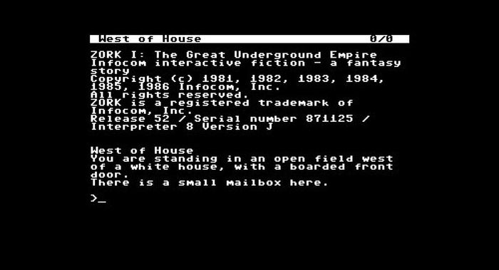 Zork Welcome Screen