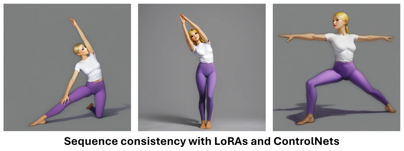 Sequence with LoRAs and ControlNets